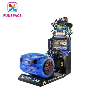 Máy chơi trò chơi đua xe ô tô trẻ em màu đỏ xanh Arcade 26 inch